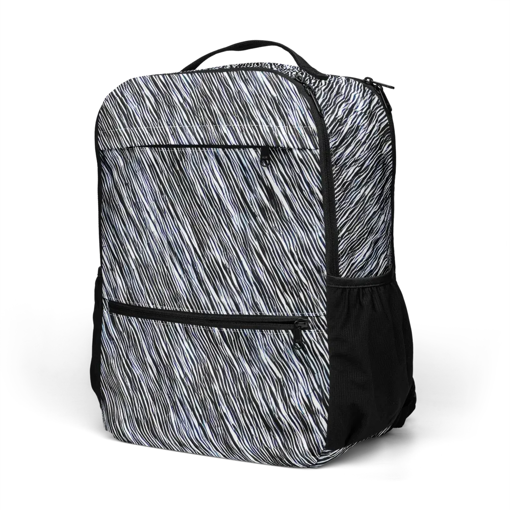 Dupain Waves on Utility Backpack — Left Front