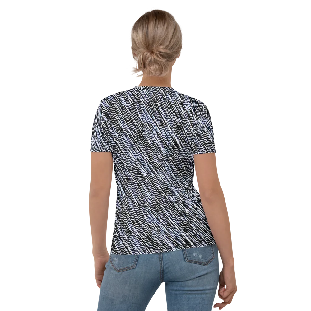 Dupain Waves on Women's Crew Neck T-Shirt — Back