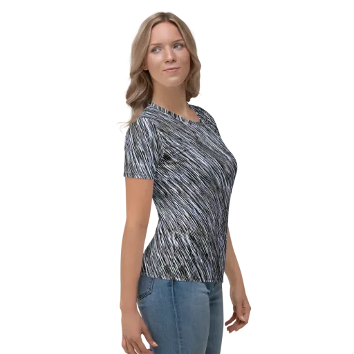 Dupain Waves on a Women's Crew Neck T-Shirt