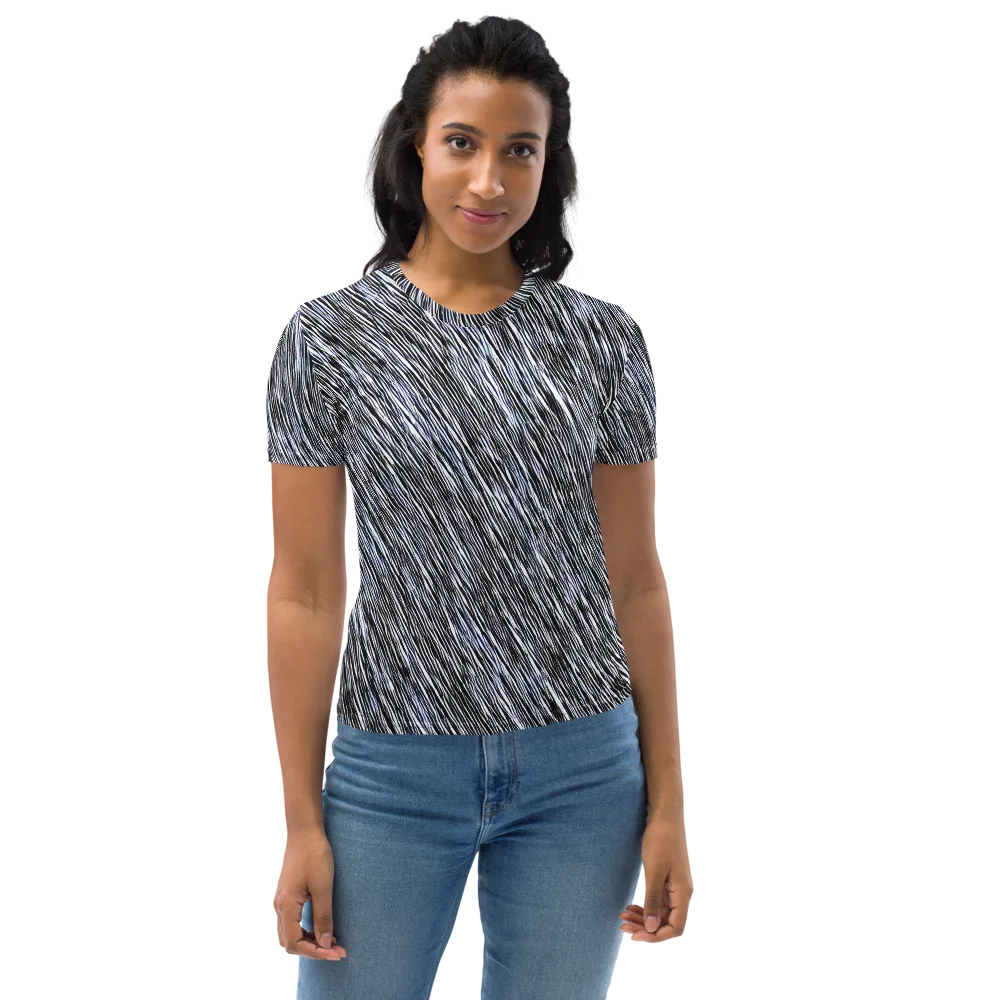 Dupain Waves on Women's Crew Neck T-Shirt — Front