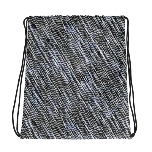 Dupain Waves on a Drawstring Bag