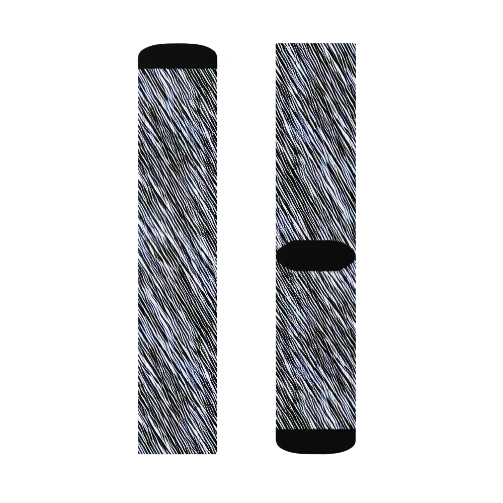 Dupain Waves on Socks — Left Sock