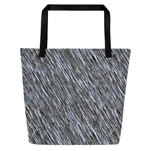 Dupain Waves on a Large Tote Bag W/ Pocket