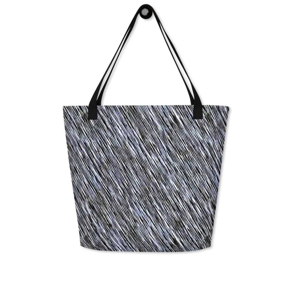 Dupain Waves on Large Tote Bag W/ Pocket — Front