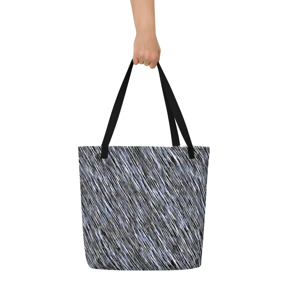 Dupain Waves on Large Tote Bag W/ Pocket — Front