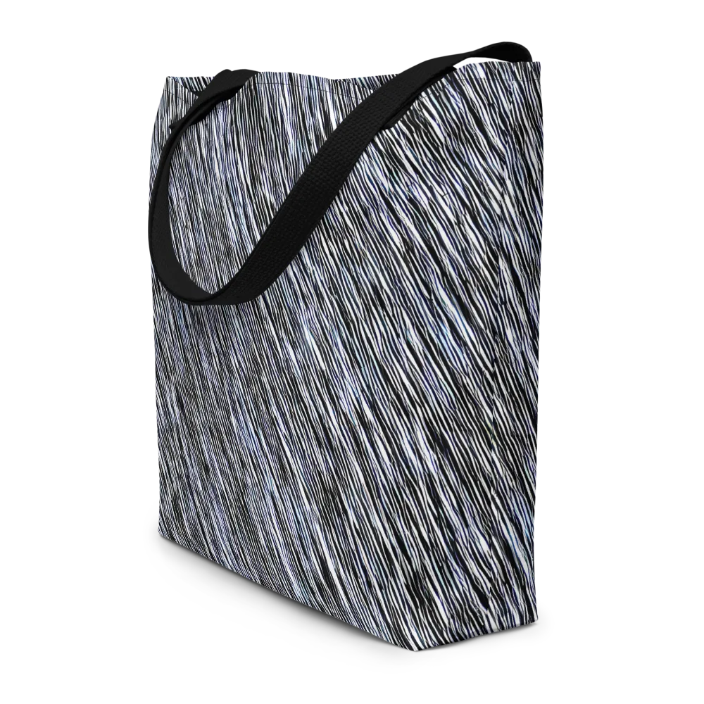 Dupain Waves on Large Tote Bag W/ Pocket — Front