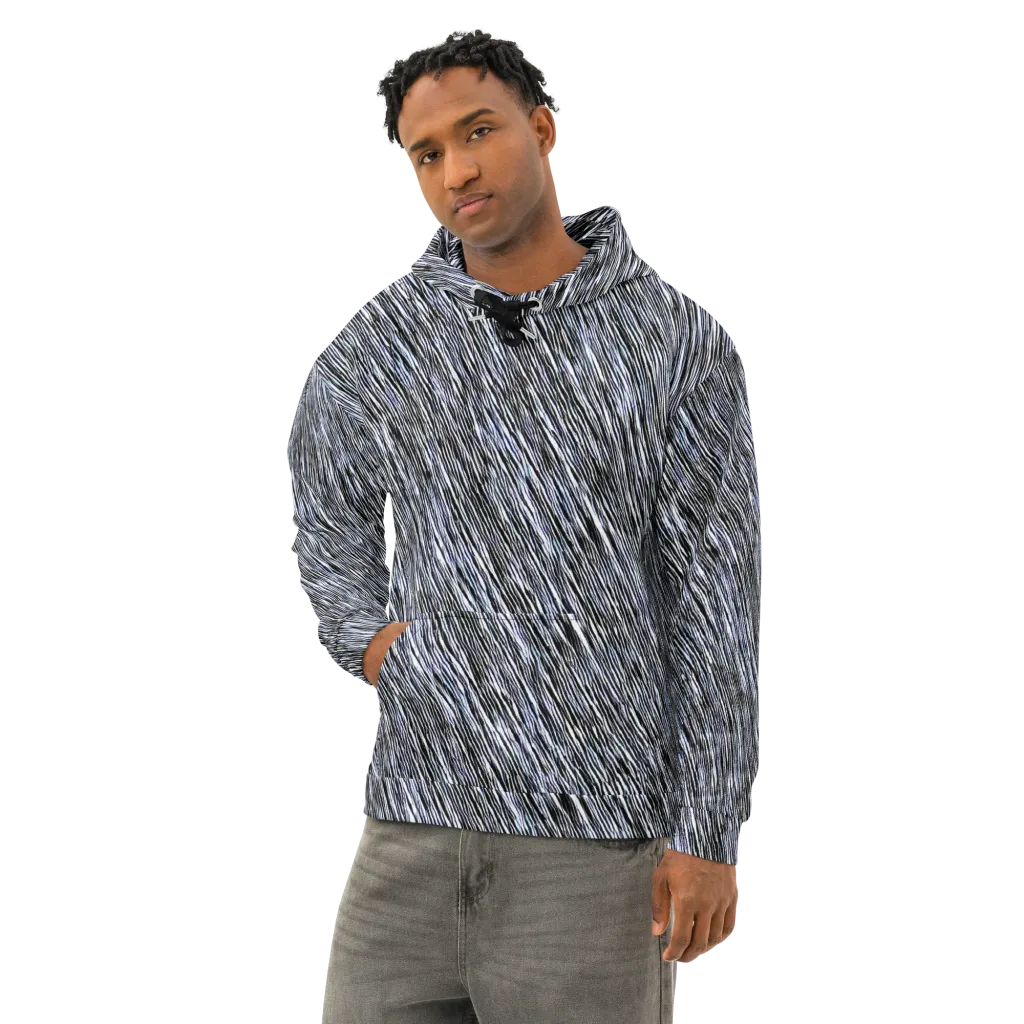 Dupain Waves on Cotton Hoodie — Left Front