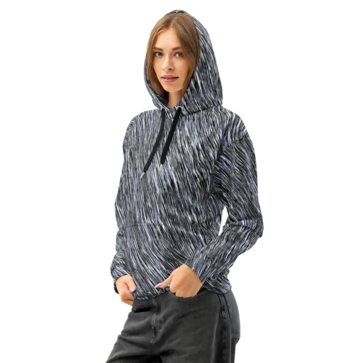 Dupain Waves on a Cotton Hoodie