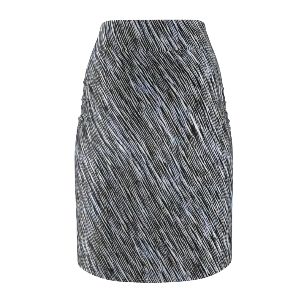 Dupain Waves on Pencil Skirt — Back