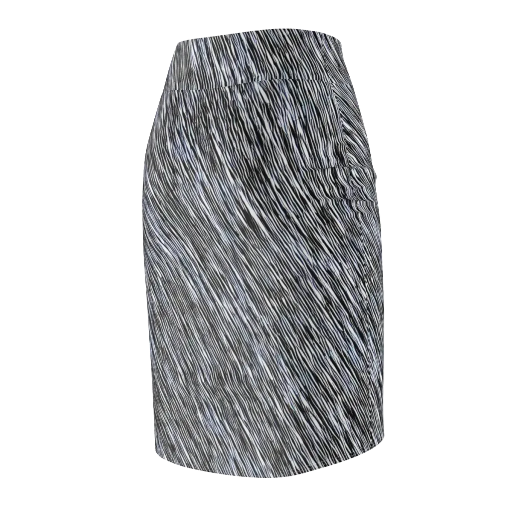 Dupain Waves on Pencil Skirt — Back Side