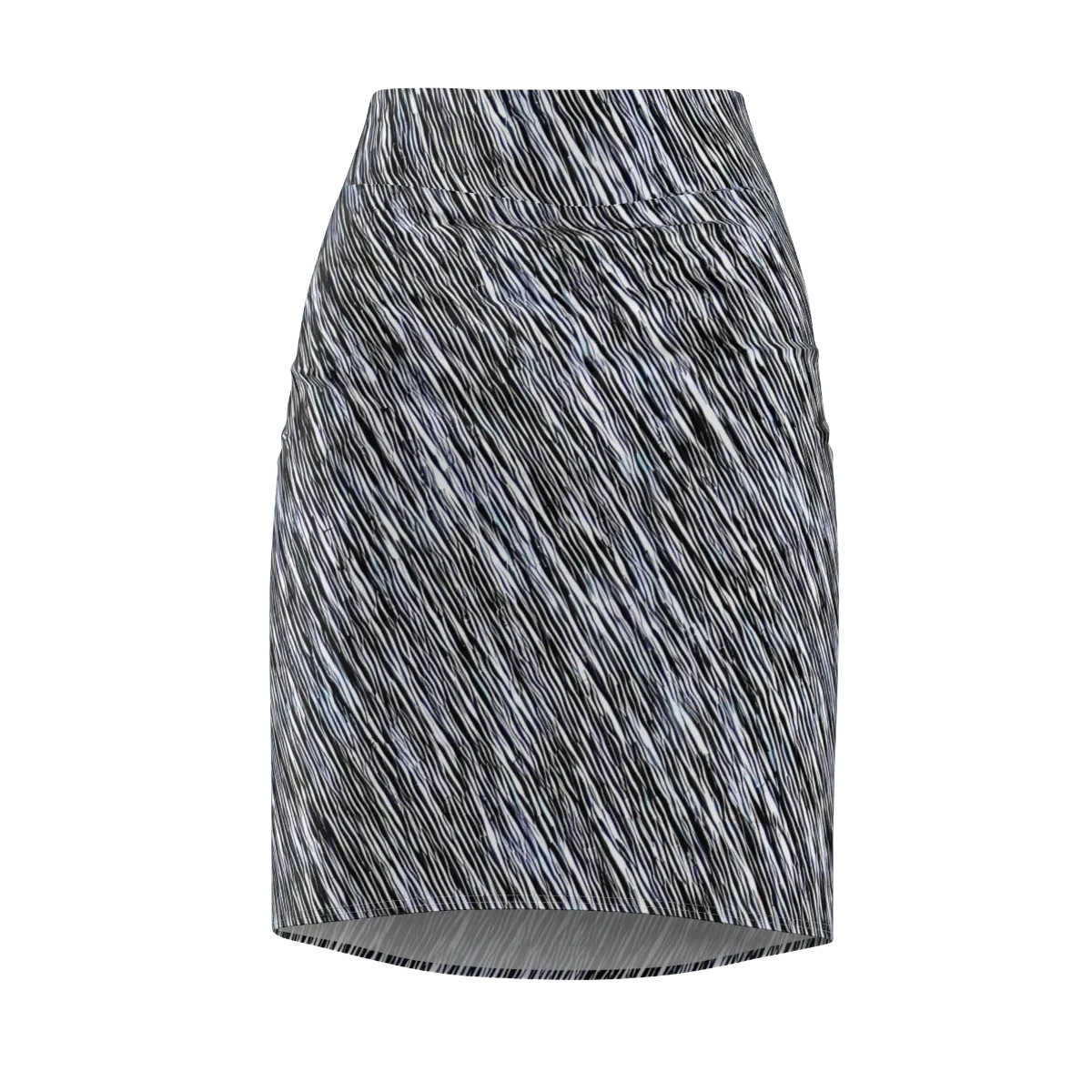 Dupain Waves on Pencil Skirt — Front