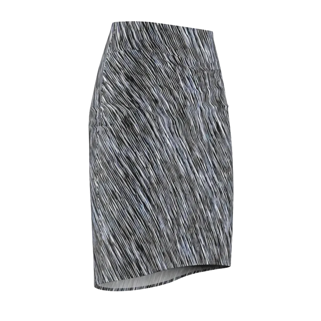 Dupain Waves on Pencil Skirt — Front Side