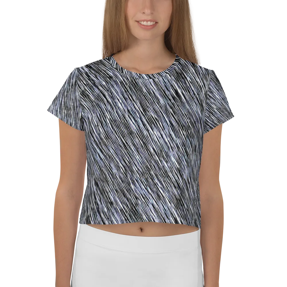Dupain Waves on Crop Tee — Front