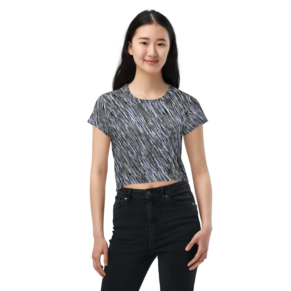 Dupain Waves on Crop Tee — Front