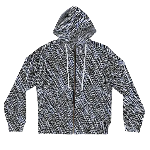Dupain Waves on a Women's Full-Zip Hoodie