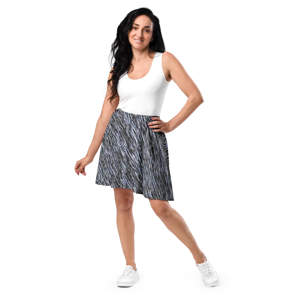 Dupain Waves on Skater Skirt — Front