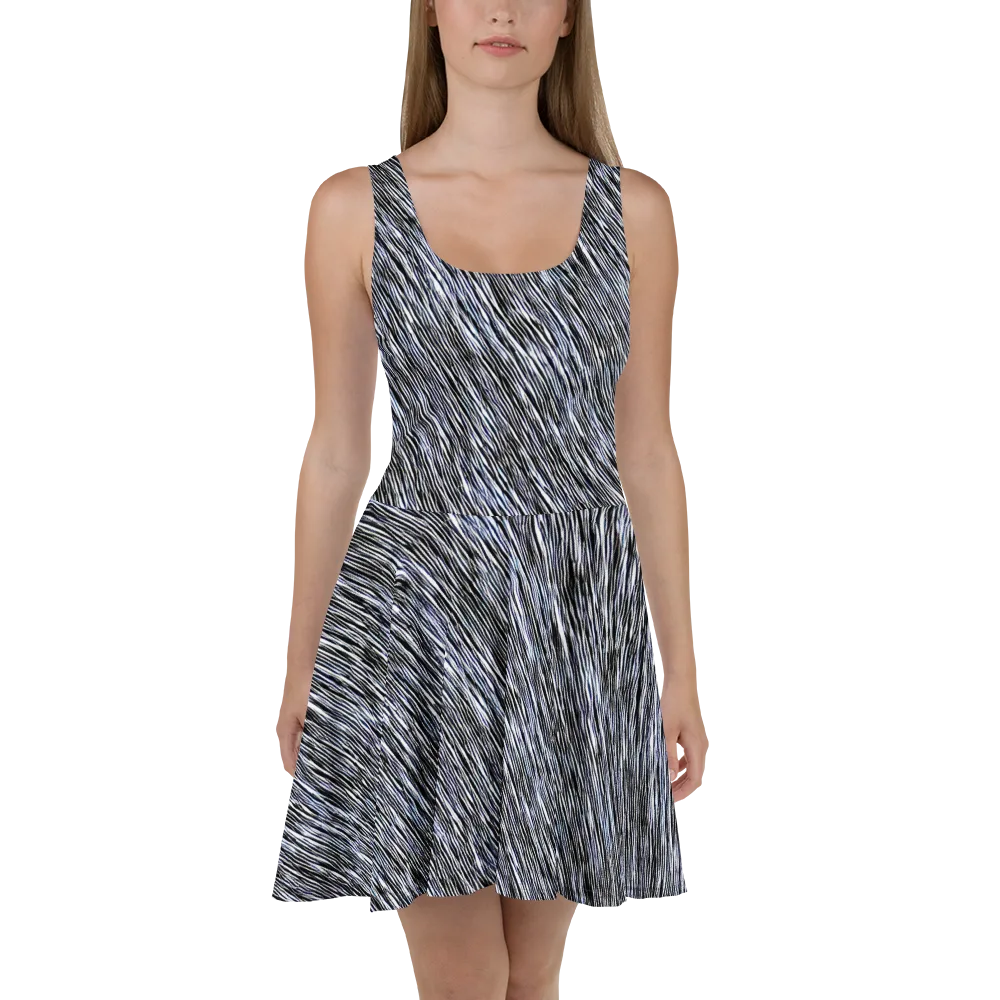 Dupain Waves on Skater Dress — Front