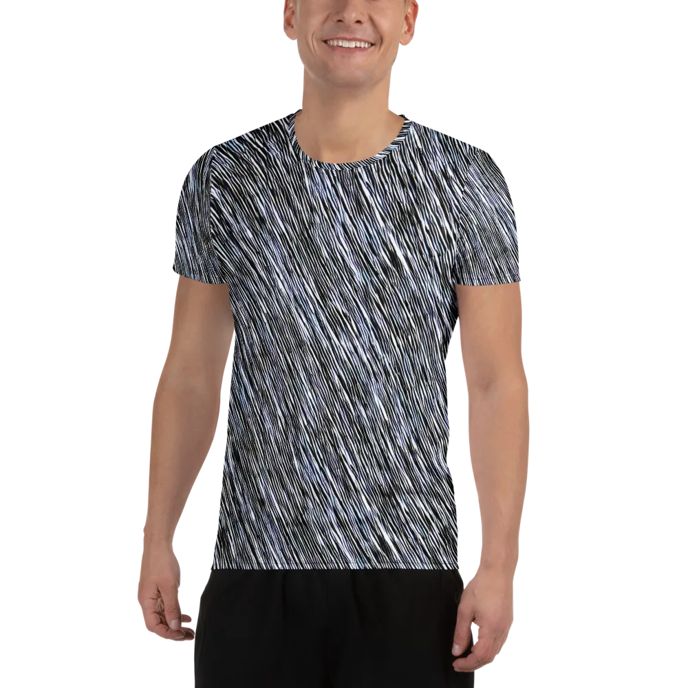 Dupain Waves on Men's Athletic T-Shirt — Front