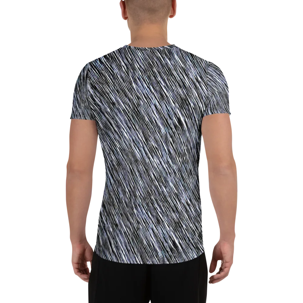 Dupain Waves on Men's Athletic T-Shirt — Back