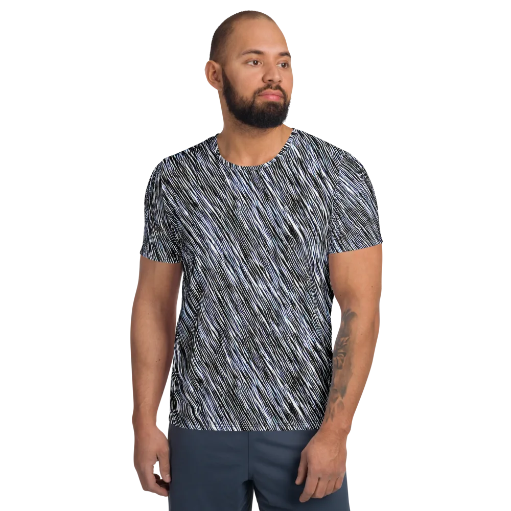 Dupain Waves on Men's Athletic T-Shirt — Front