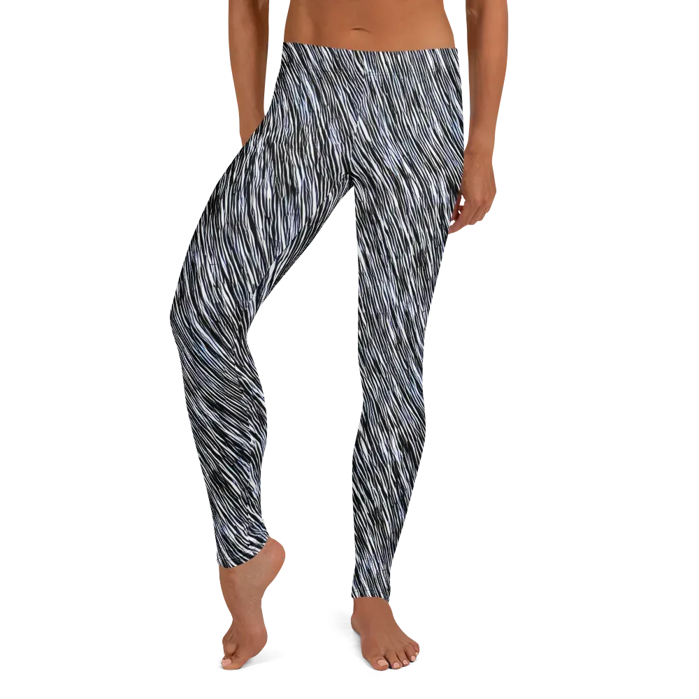 Dupain Waves on Leggings — Front
