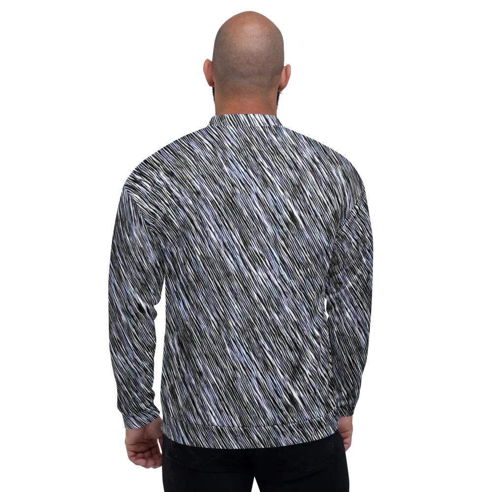 Dupain Waves on Bomber Jacket — Back