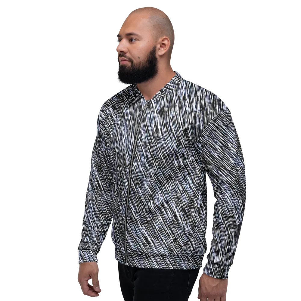 Dupain Waves on Bomber Jacket — Left