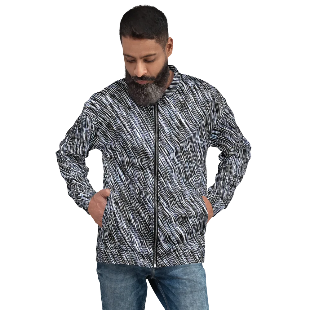 Dupain Waves on Bomber Jacket — Front