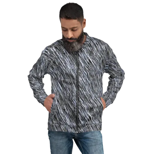 Dupain Waves on a Bomber Jacket