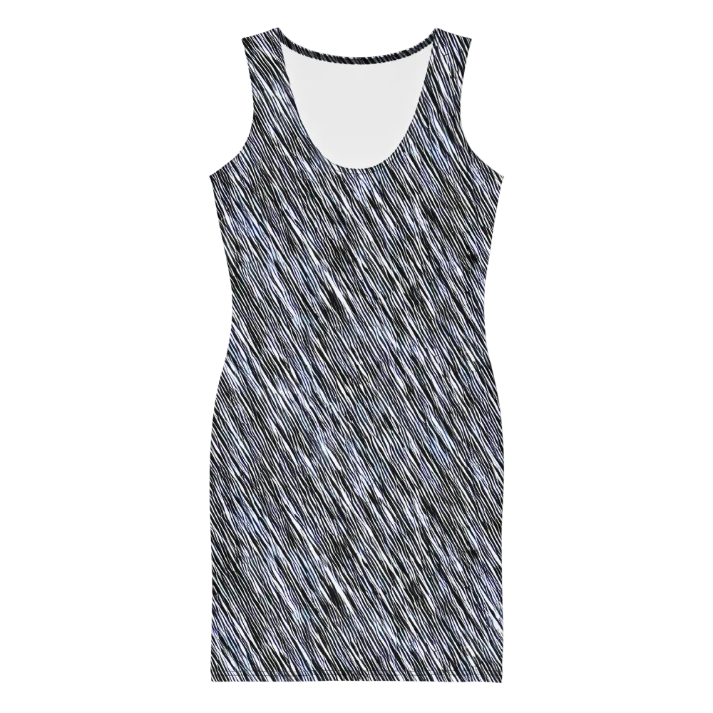 Dupain Waves on Bodycon Dress — Front