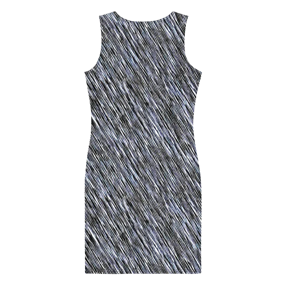 Dupain Waves on Bodycon Dress — Back