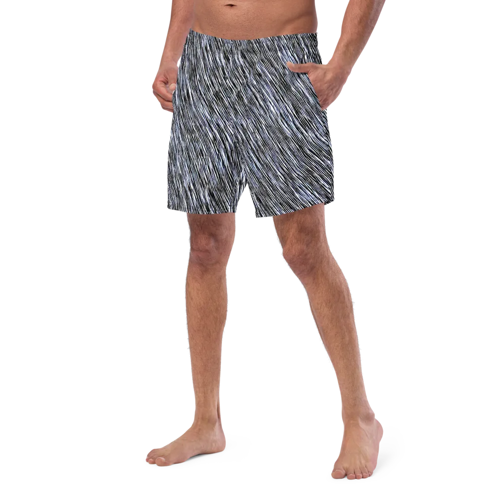 Dupain Waves on Swim Trunks — Left Front