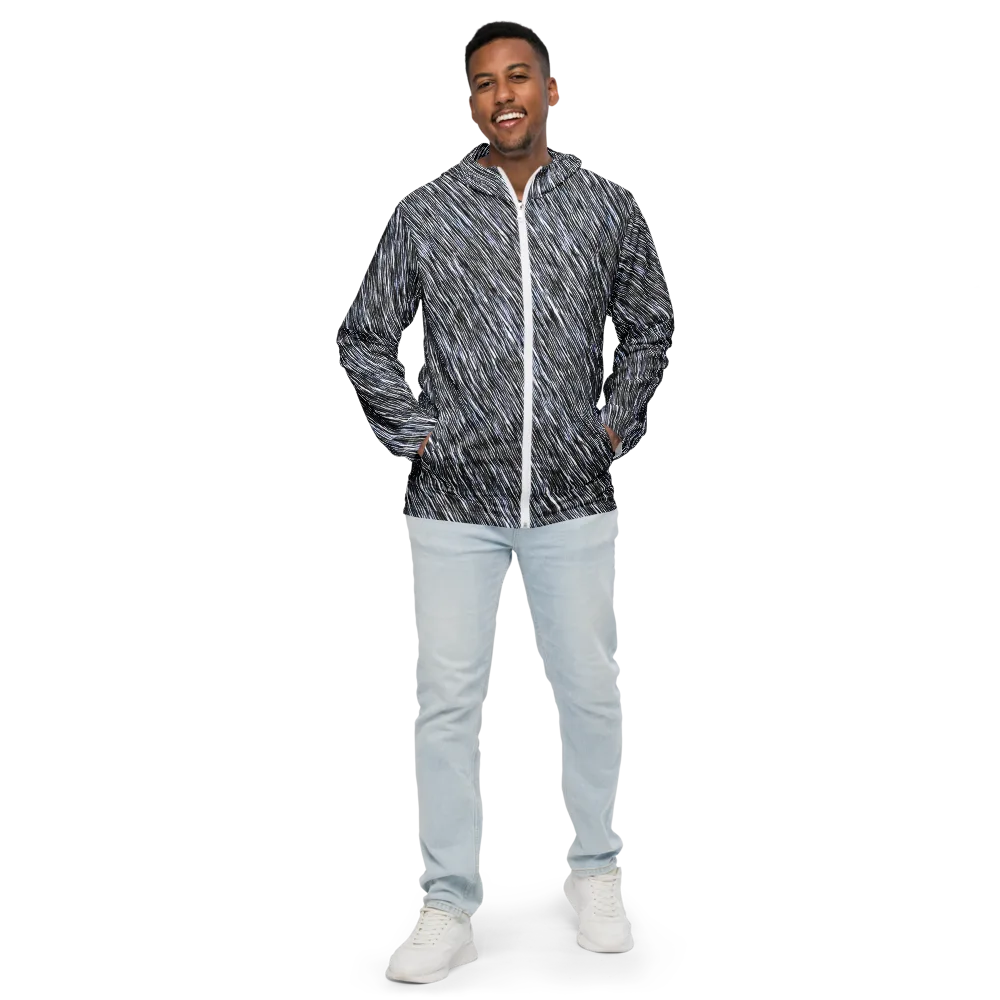 Dupain Waves on Men's Windbreaker — Front