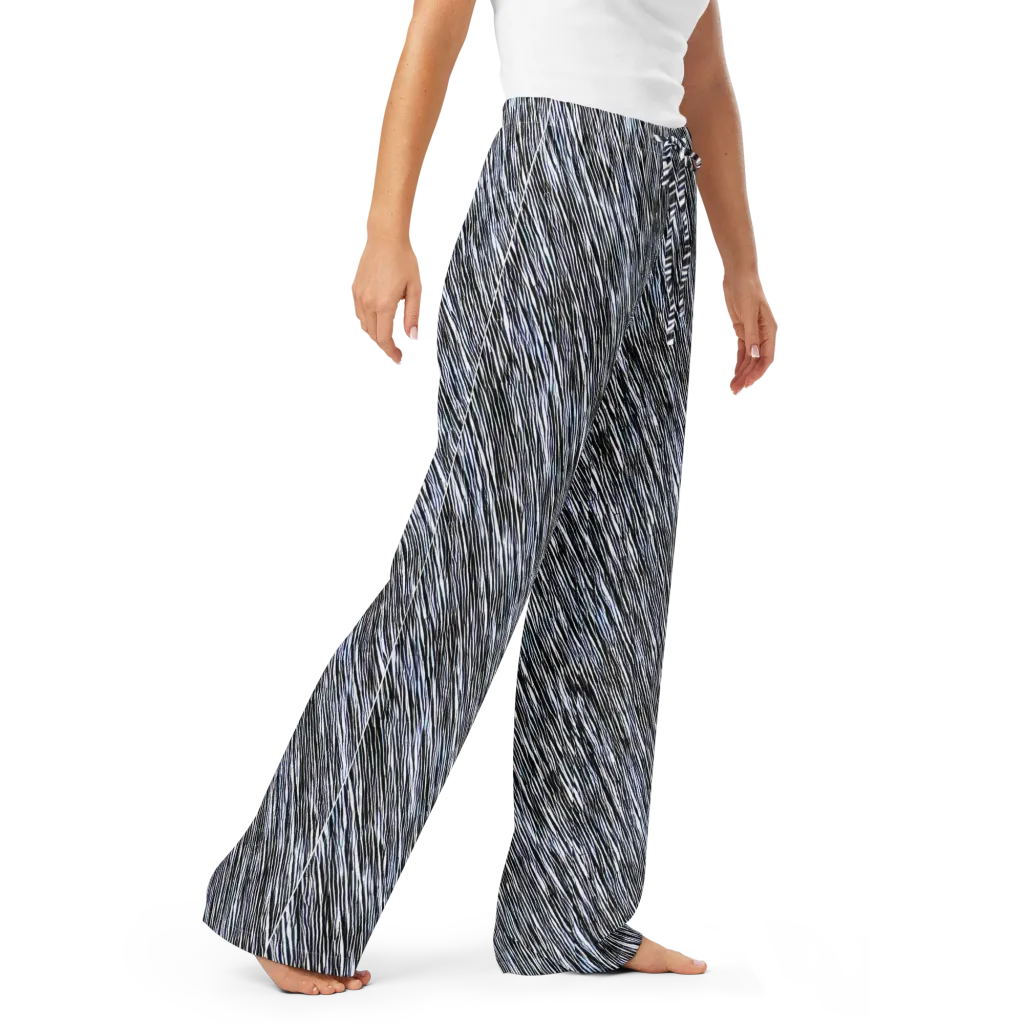 Dupain Waves on Women's Pajama Pants — Right Front
