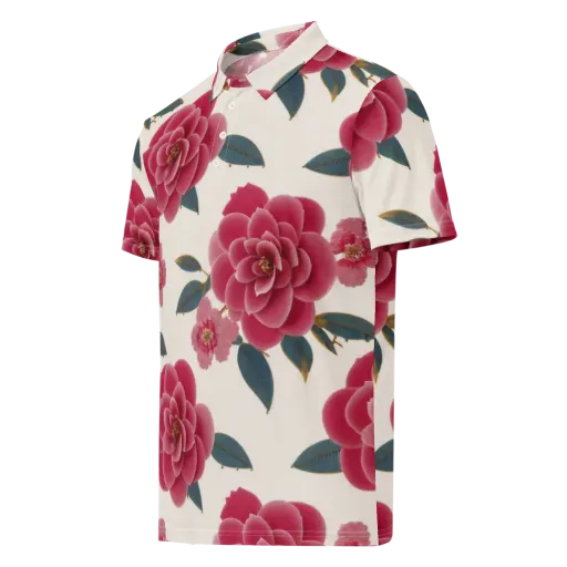 Tea Garden on a Men's Slim Fit Polo Shirt