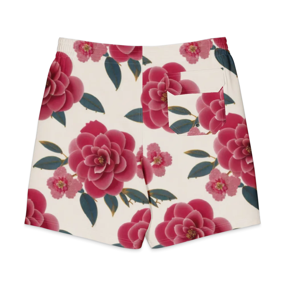 Tea Garden on Men's Board Shorts — Back