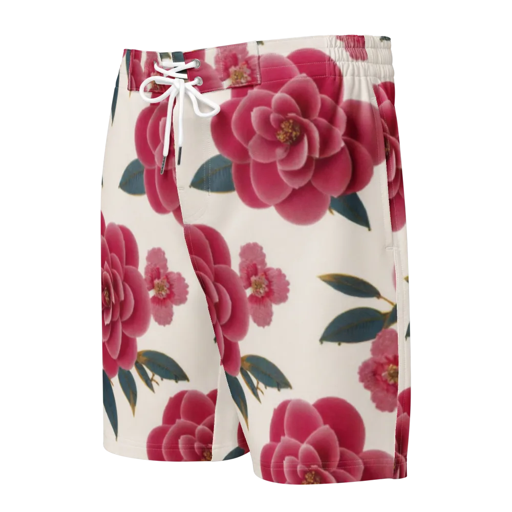 Tea Garden on Men's Board Shorts — Front