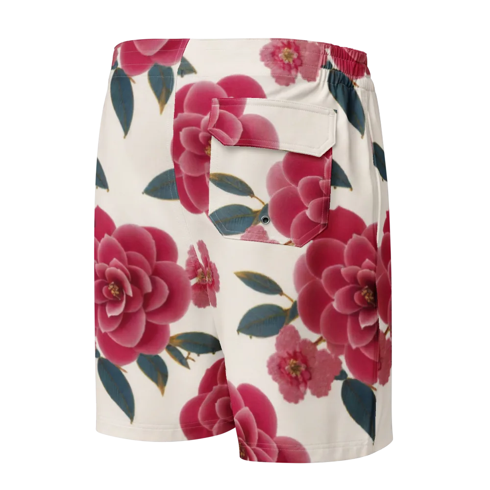 Tea Garden on Men's Board Shorts — Back