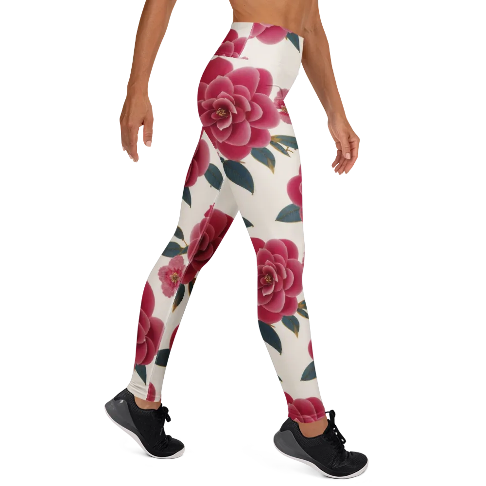 Tea Garden on Yoga Leggings — Right