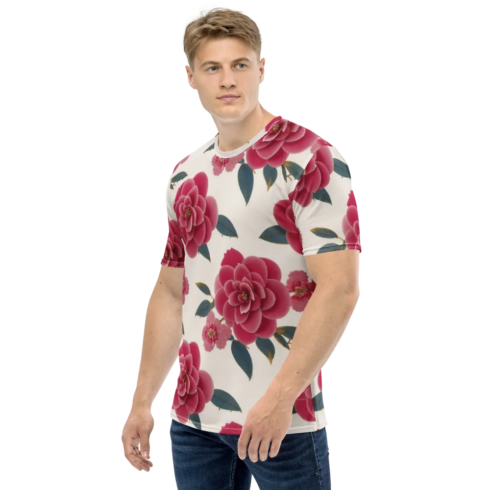 Tea Garden on Men's Crew Neck T-Shirt — Left
