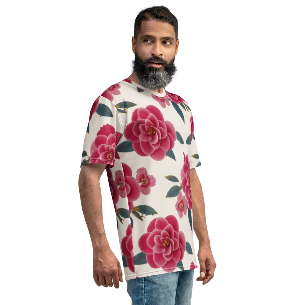Tea Garden on Men's Crew Neck T-Shirt — Right