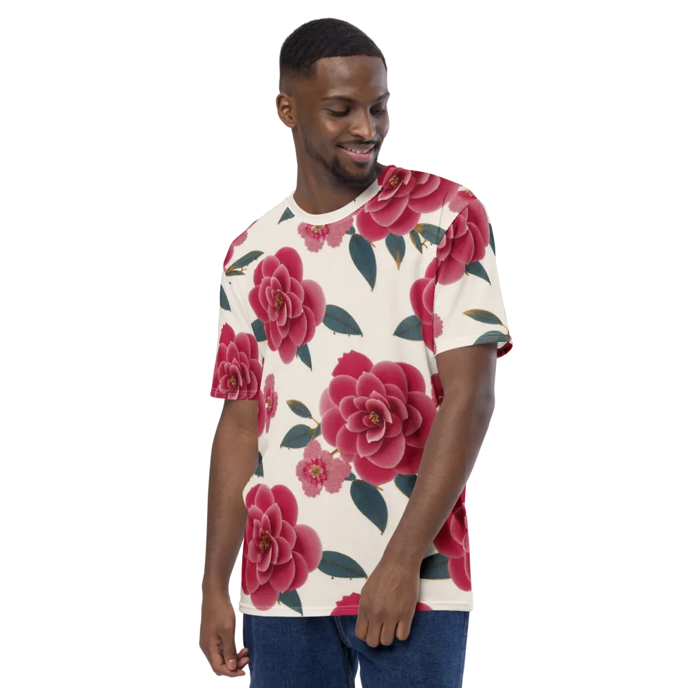 Tea Garden on Men's Crew Neck T-Shirt — Left