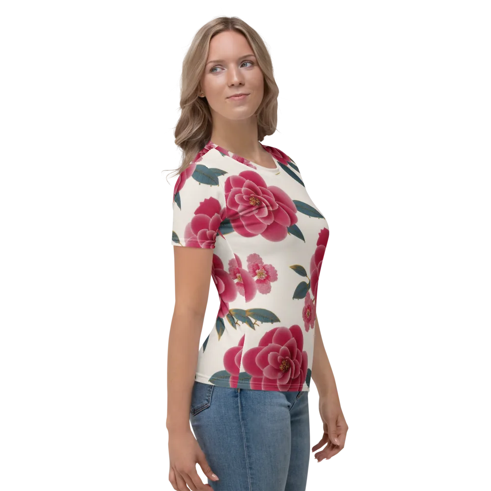 Tea Garden on Women's Crew Neck T-Shirt — Right