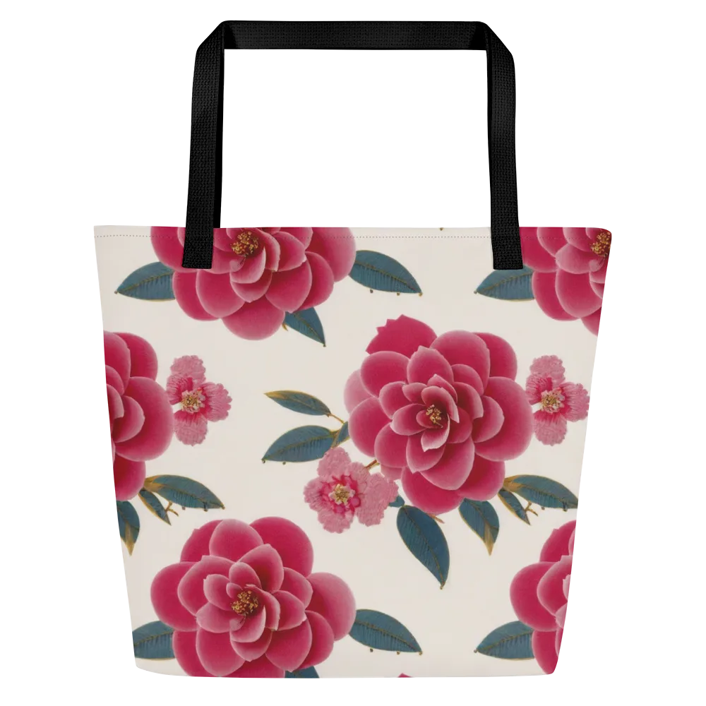 Tea Garden on Large Tote Bag W/ Pocket — Front