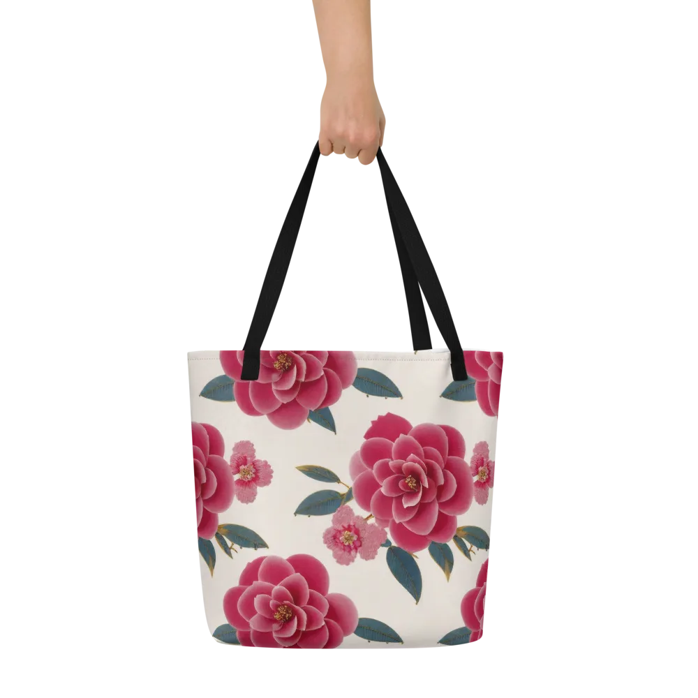 Tea Garden on Large Tote Bag W/ Pocket — Front