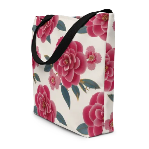Tea Garden on a Large Tote Bag W/ Pocket