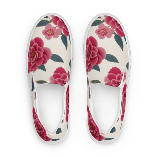 Tea Garden on a Women's Slip-On Canvas Shoes