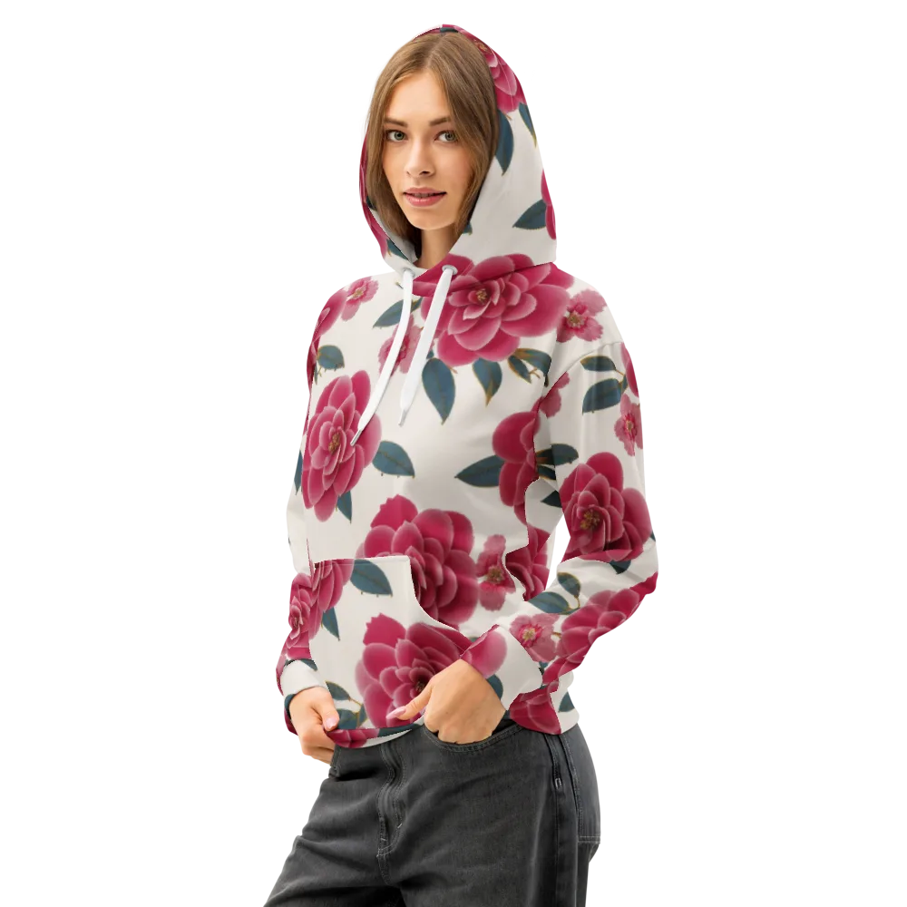 Tea Garden on Cotton Hoodie — Left Front