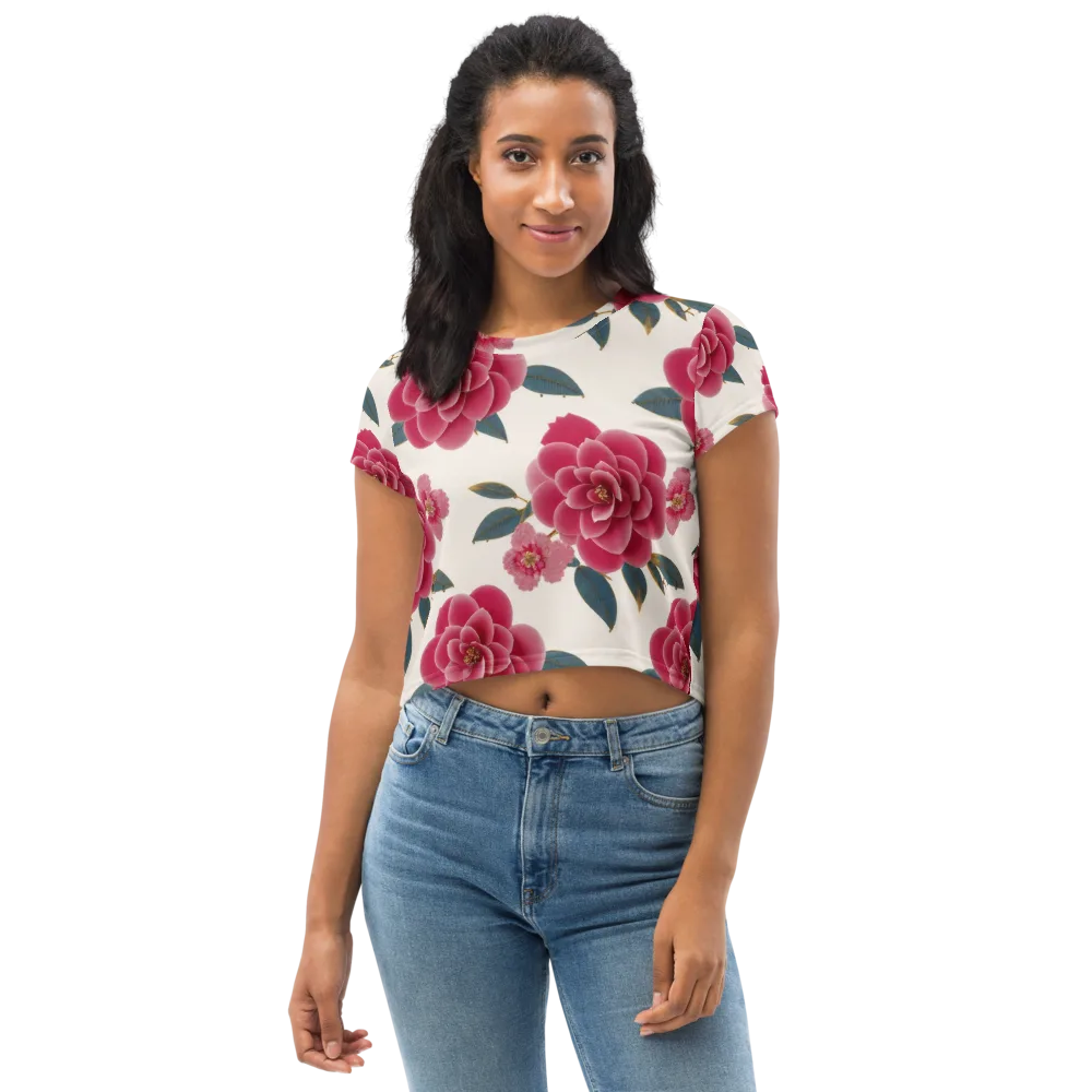 Tea Garden on Crop Tee — Front