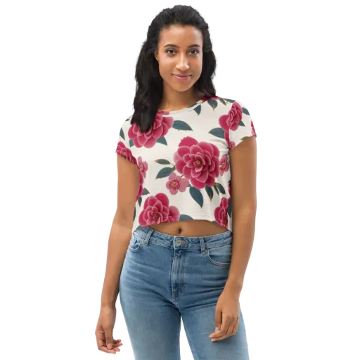Tea Garden on a Crop Tee